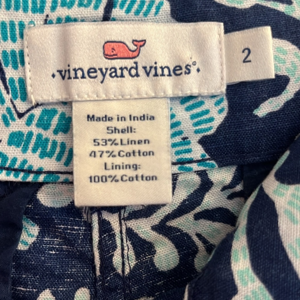 VINEYARD VINES seashell print shorts size 2 women’s - Picture 8 of 11